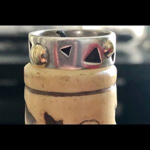 John Atencio Sterling Silver 18kt Men’s Band